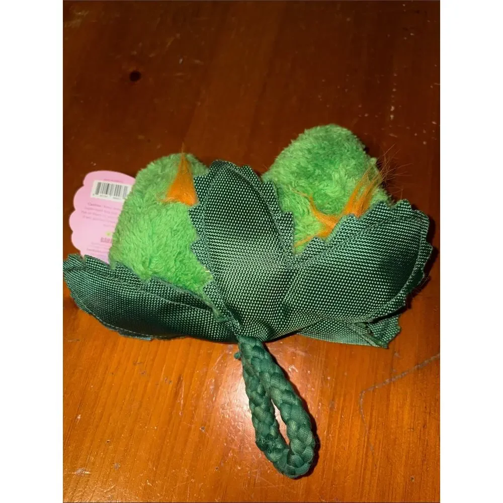 New Bark Box “ Hydropawnic Buds ” Dog Toy Marijuan@ Buds with Red Hairs Small Sz